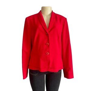 Women’s red blazer jacket by Emily size 14.
